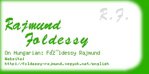 rajmund foldessy business card